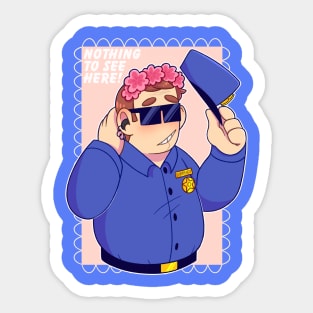 Officer Buttbaby Sticker